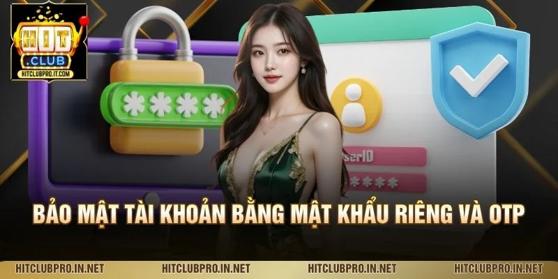Bảo mật tài khoản bằng mật khẩu riêng và OTP
